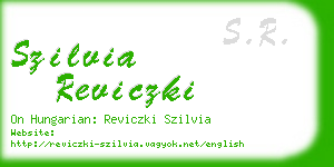 szilvia reviczki business card